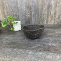 Dark Gray Felted Bowl