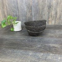 Dark Gray Felted Bowl