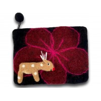 Reindeer Felted Coin Purse