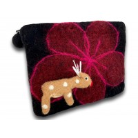 Reindeer Felted Coin Purse