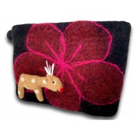 Reindeer Felted Coin Purse